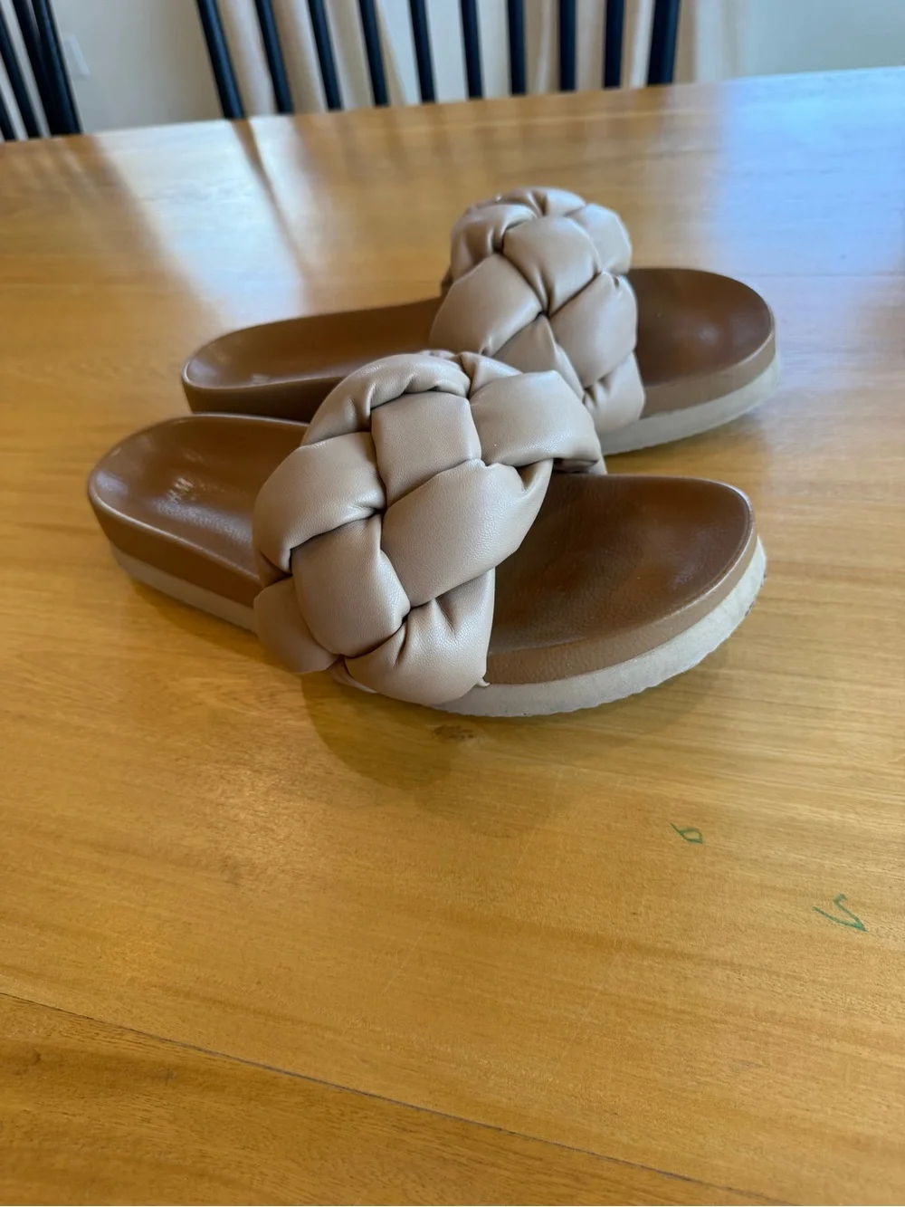 H&M Braided Padded Slide Sandals in Taupe - Picture 2 of 2
